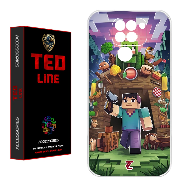 کاور تدلاین طرح ماینکرفت کد 1193 مناسب برای گوشی موبایل شیائومی Redmi Note 9