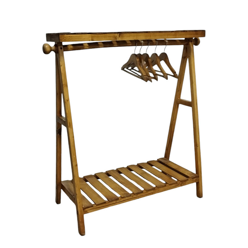 رگال لباس مدل کودک A frame همراه با چوب لباسی