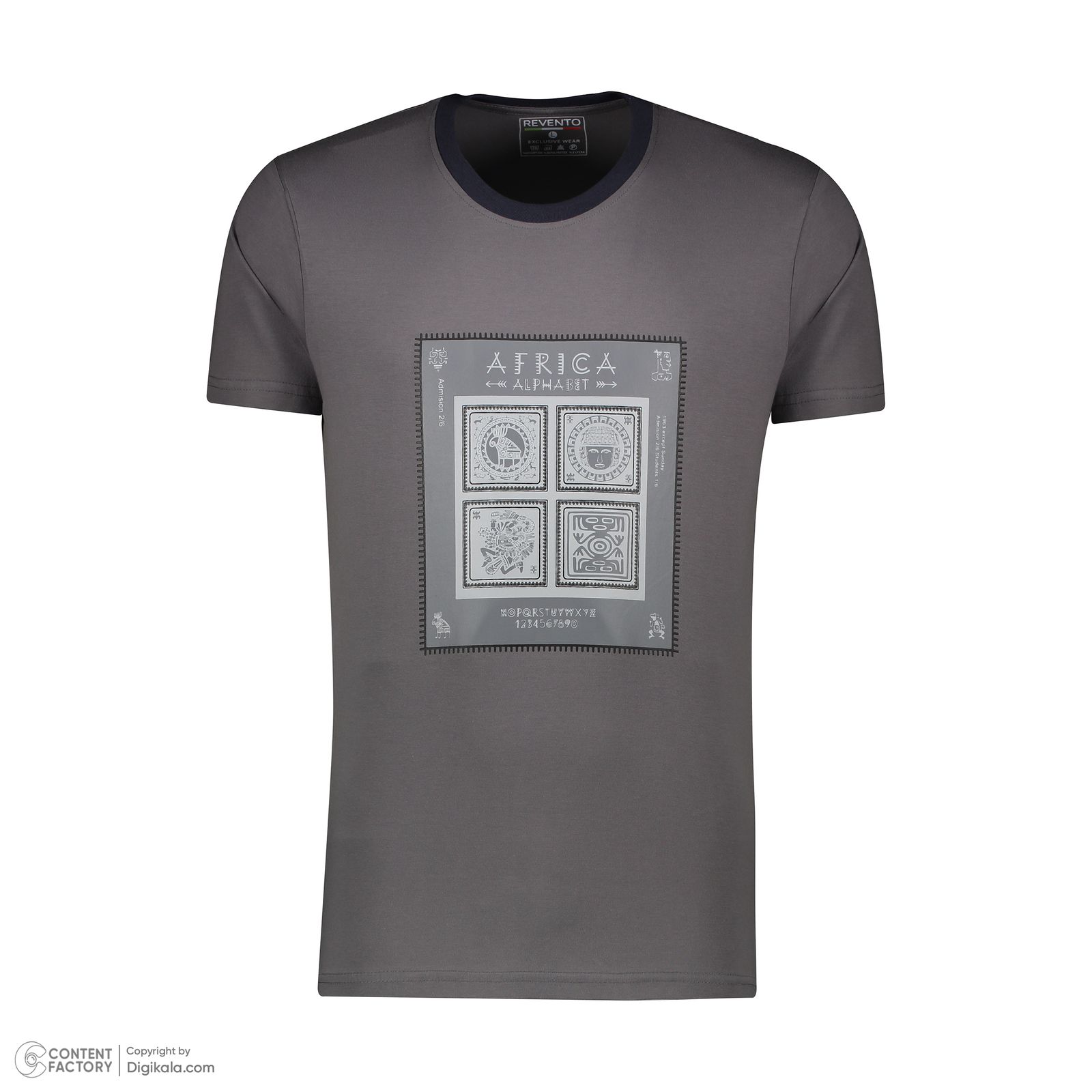 تیشرت آستین کوتاه مردانه مدل M117 رنگ طوسی -  - 3