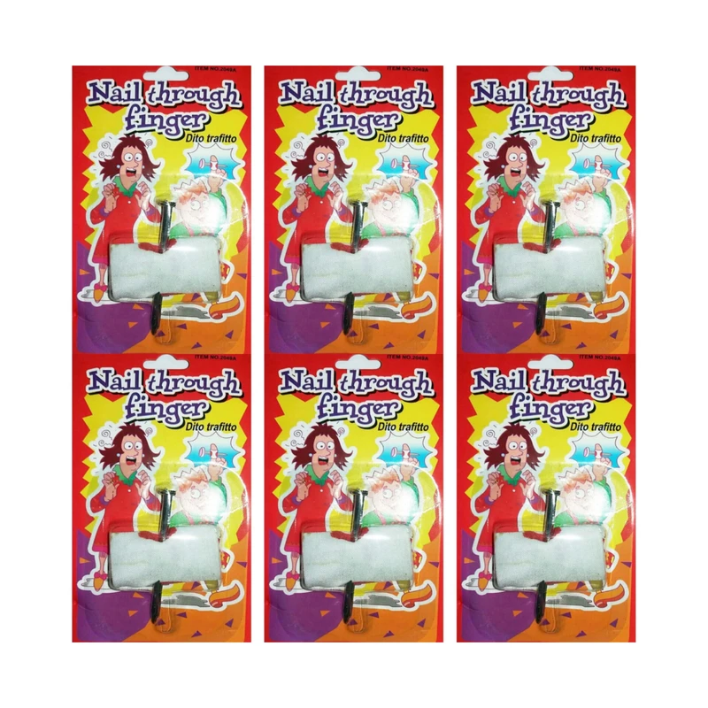 ابزار شوخی مدل عبور میخ از انگشت مجموعه 6 عددی