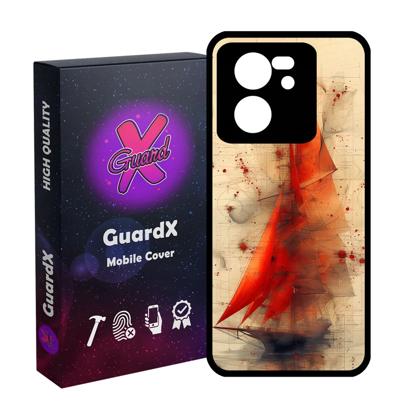 کاور گارد ایکس طرح کشتی مدل Glass10812 مناسب برای گوشی موبایل شیائومی 13T/13T Pro/Redmi K60 Ultra
