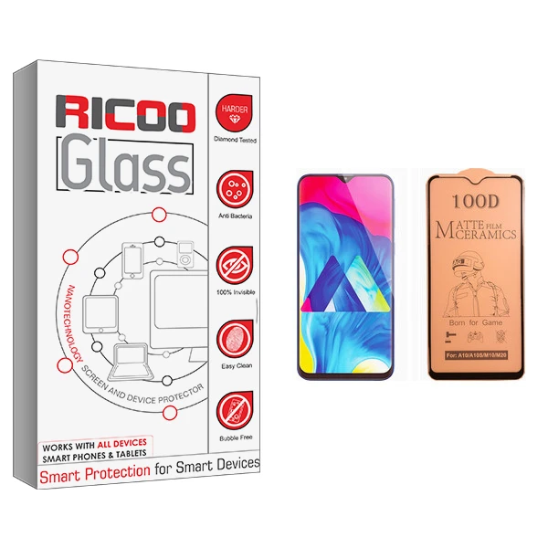 محافظ صفحه نمایش سرامیکی ریکوو مدل +HD مناسب برای گوشی موبایل سامسونگ Galaxy M10
