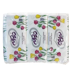 دستمال کاغذی 100 برگ دردانه مدل tulips بسته 3 عددی