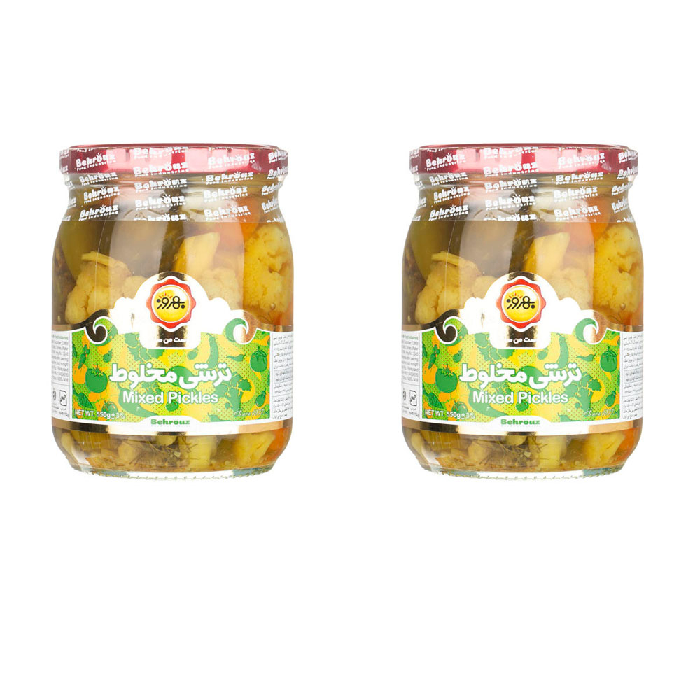 ترشی مخلوط بهروز - 550 گرم بسته 2 عددی