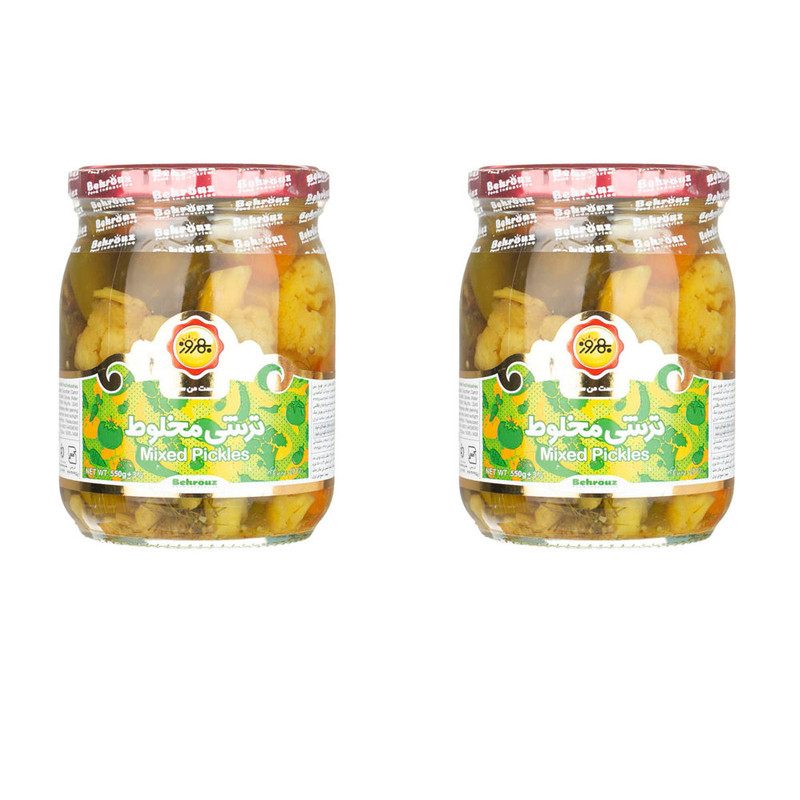 ترشی مخلوط بهروز - 550 گرم بسته 2 عددی
