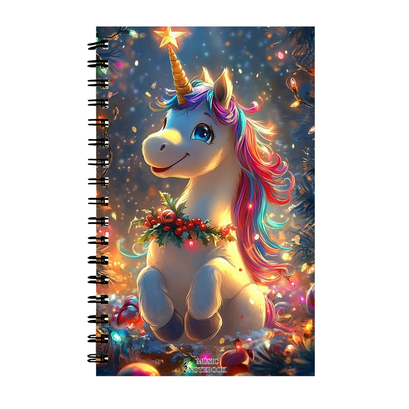 دفتر نت موسیقی 40 برگ مدل یونیکورن اسب تک شاخ کد 025
