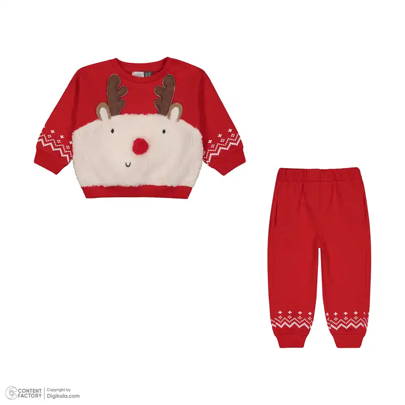 ست سویشرت و شلوار نوزادی ایندیگو مدل 23227