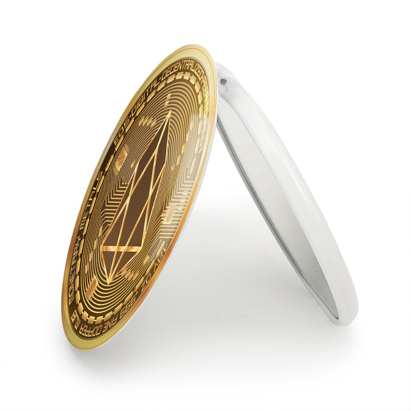 آینه جیبی خندالو طرح ارز دیجیتال ایوس مدل تاشو کد 4064