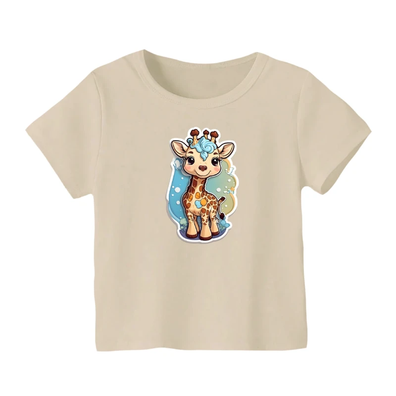 تی شرت آستین کوتاه بچگانه مدل زرافه کد ۱