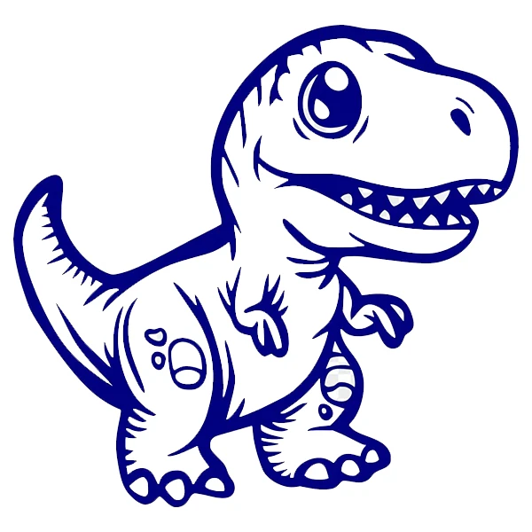 استیکر پارچه و لباس پاد آفرین طرح کارتونی دانیاسور کد 5243