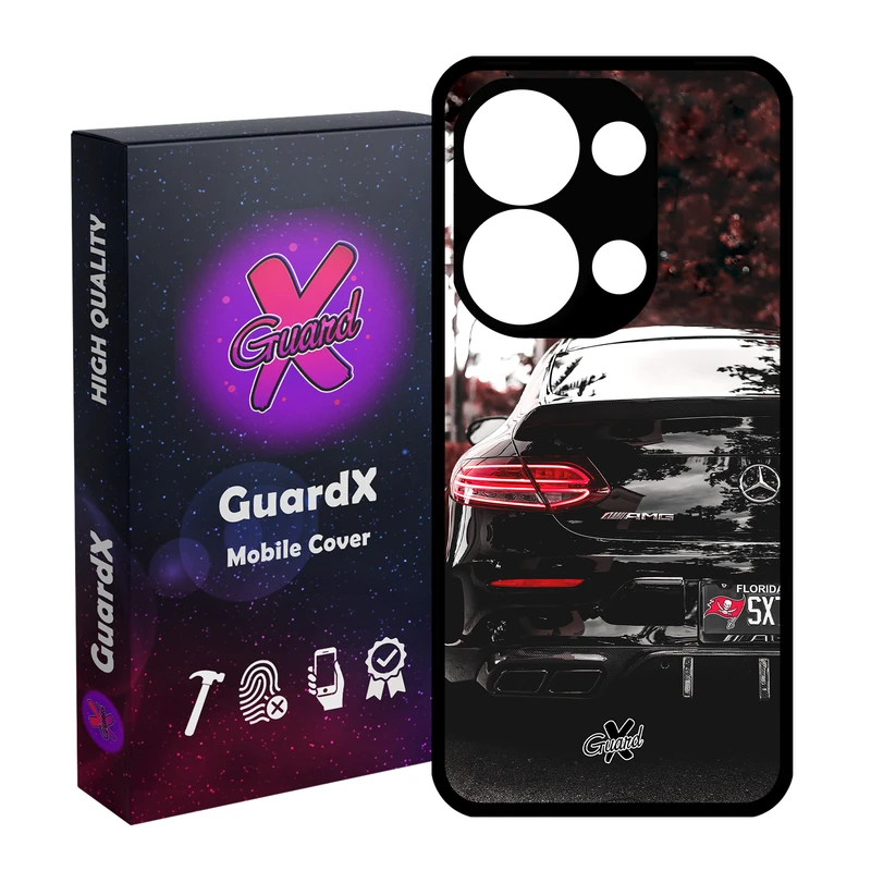 کاور گارد ایکس طرح Benz مدل قاب Glass10350 مناسب برای گوشی موبایل شیائومی Redmi Note 13 4G