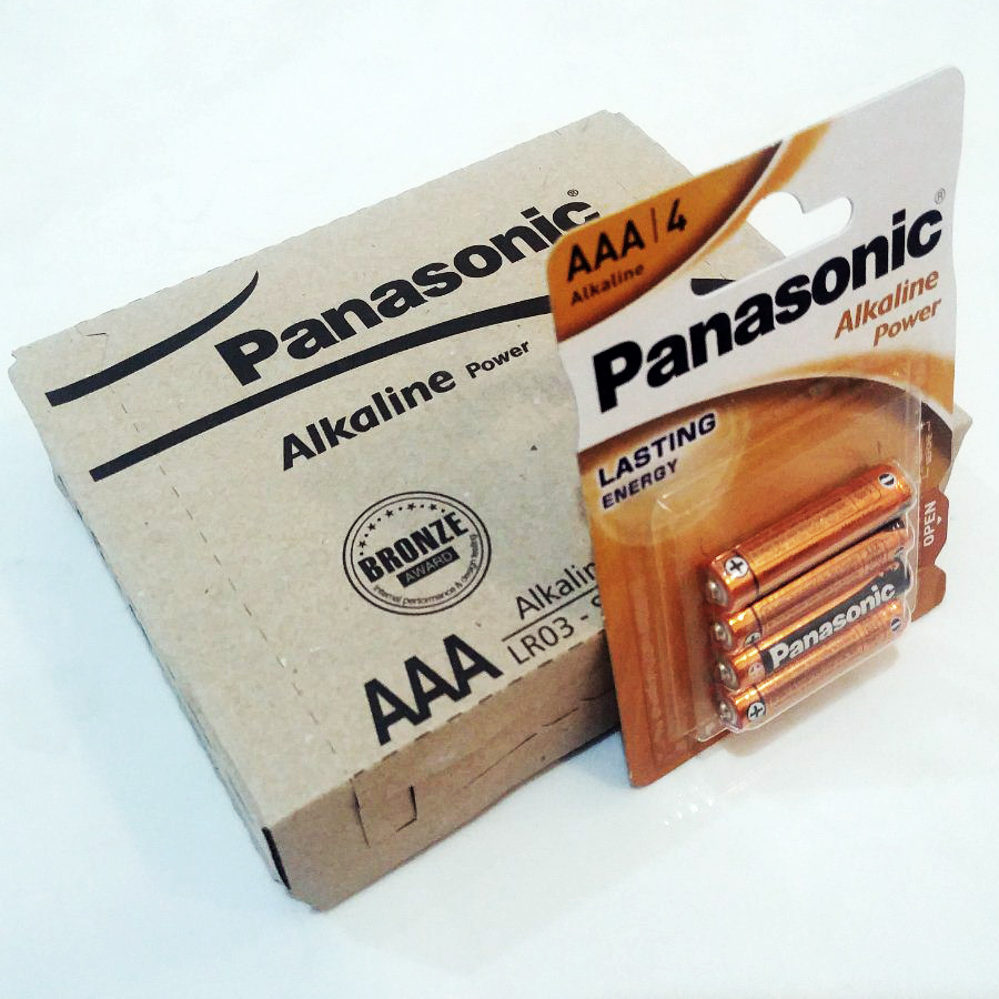 باتری نیم قلمی پاناسونیک مدل آلکالاین پاور بسته 4 عددی