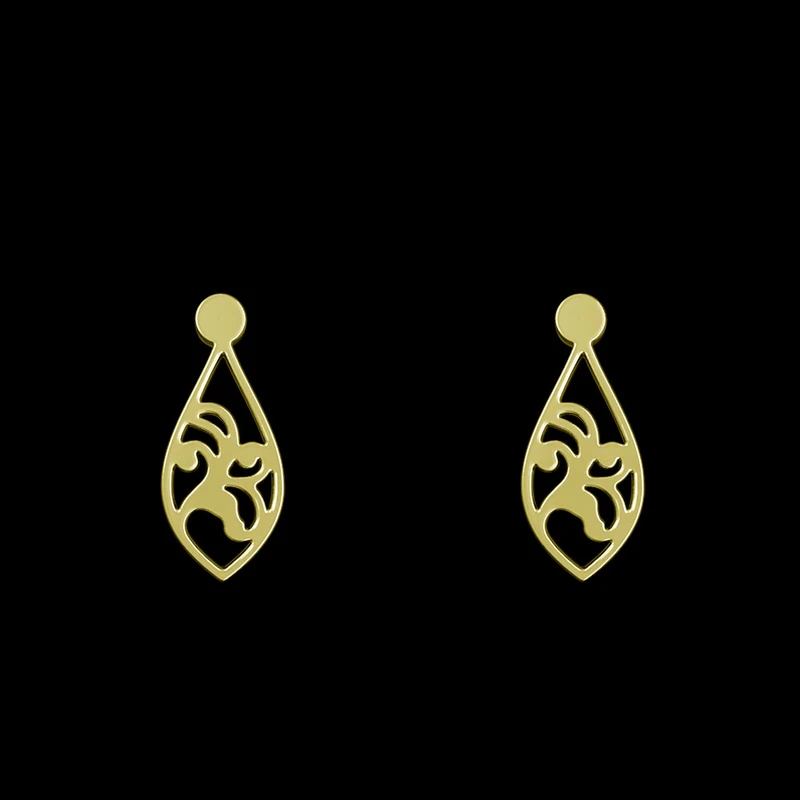 گوشواره طلا 18 عیار زنانه مدوپد مدل اشک کد GA1-12858