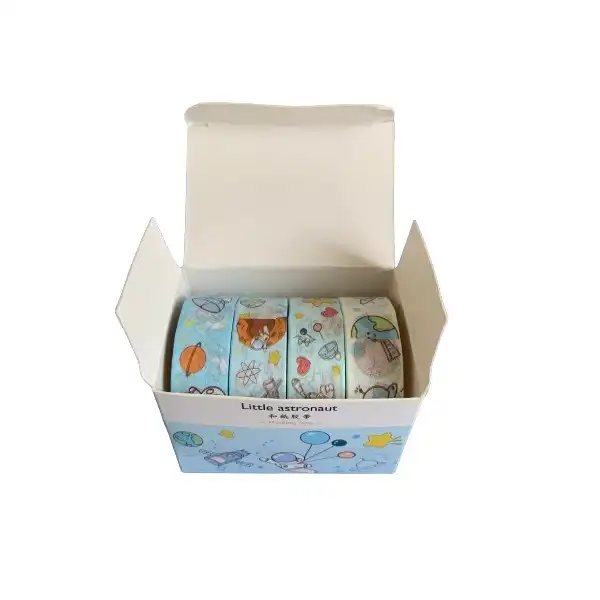 چسب نواری مدل واشی طرح فضانورد کوچولو کد 04 عرض 1.5 سانتی متر بسته 4 عددی