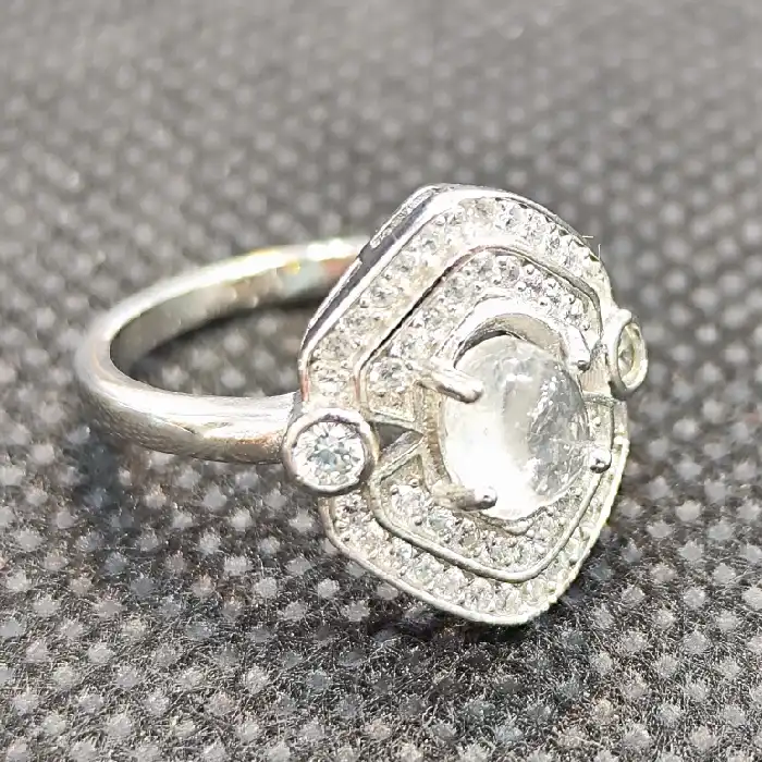 انگشتر نقره زنانه مدل سنگ در نجف کد 69