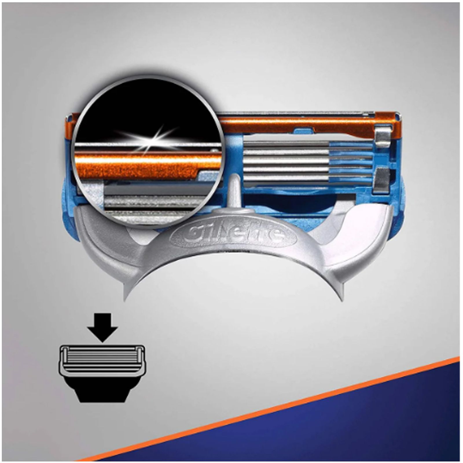 تیغ یدک ژیلت مدل 5 Fusion بسته 4 عددی -  - 7