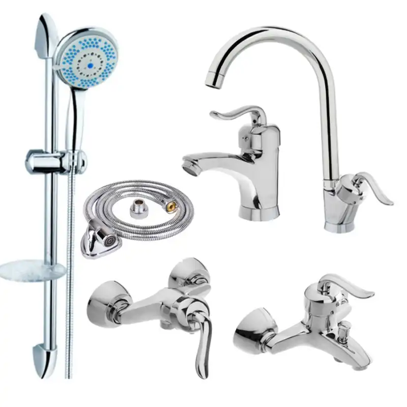 ست شیرآلات شیرالات بهداشتی و ساختمانی شیر توفیق مدل تنسو نایس مجموعه 6 عددی