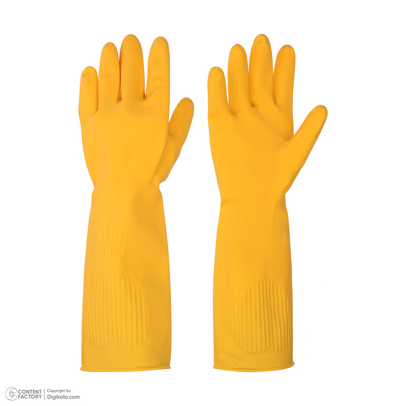 دستکش نظافت رز مریم مدل ساق بلند سایز L
