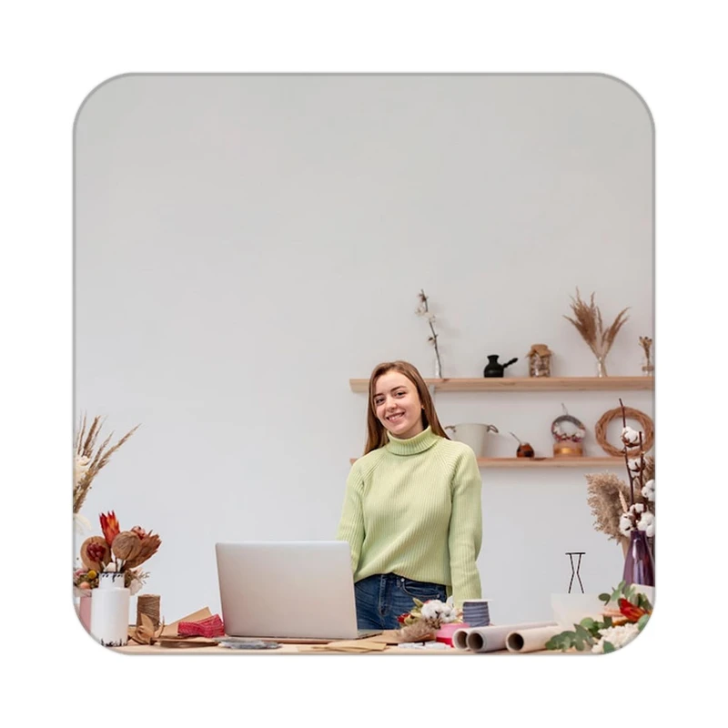 زیر لیوانی کاکتی طرح گل مدل mp18806