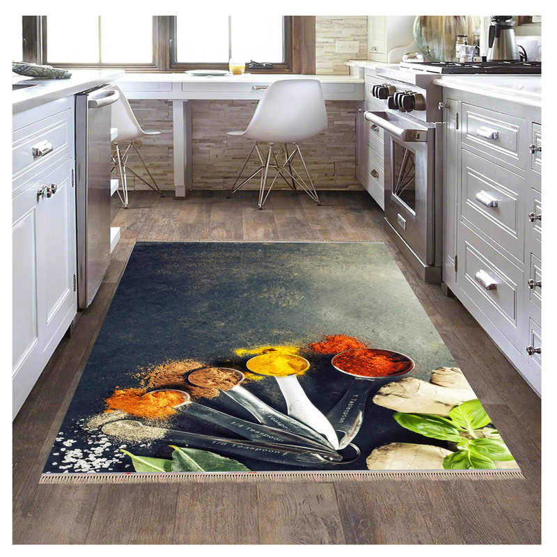 فرش پارچه ای مدل ترمزدار طرح آشپزخانه