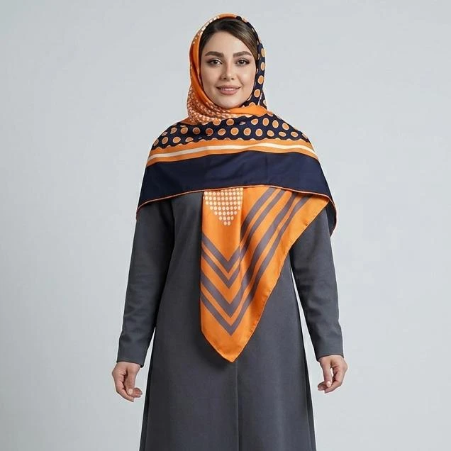 روسری زنانه مدل نخی کجراه پاییزه دست دوز کد 1588