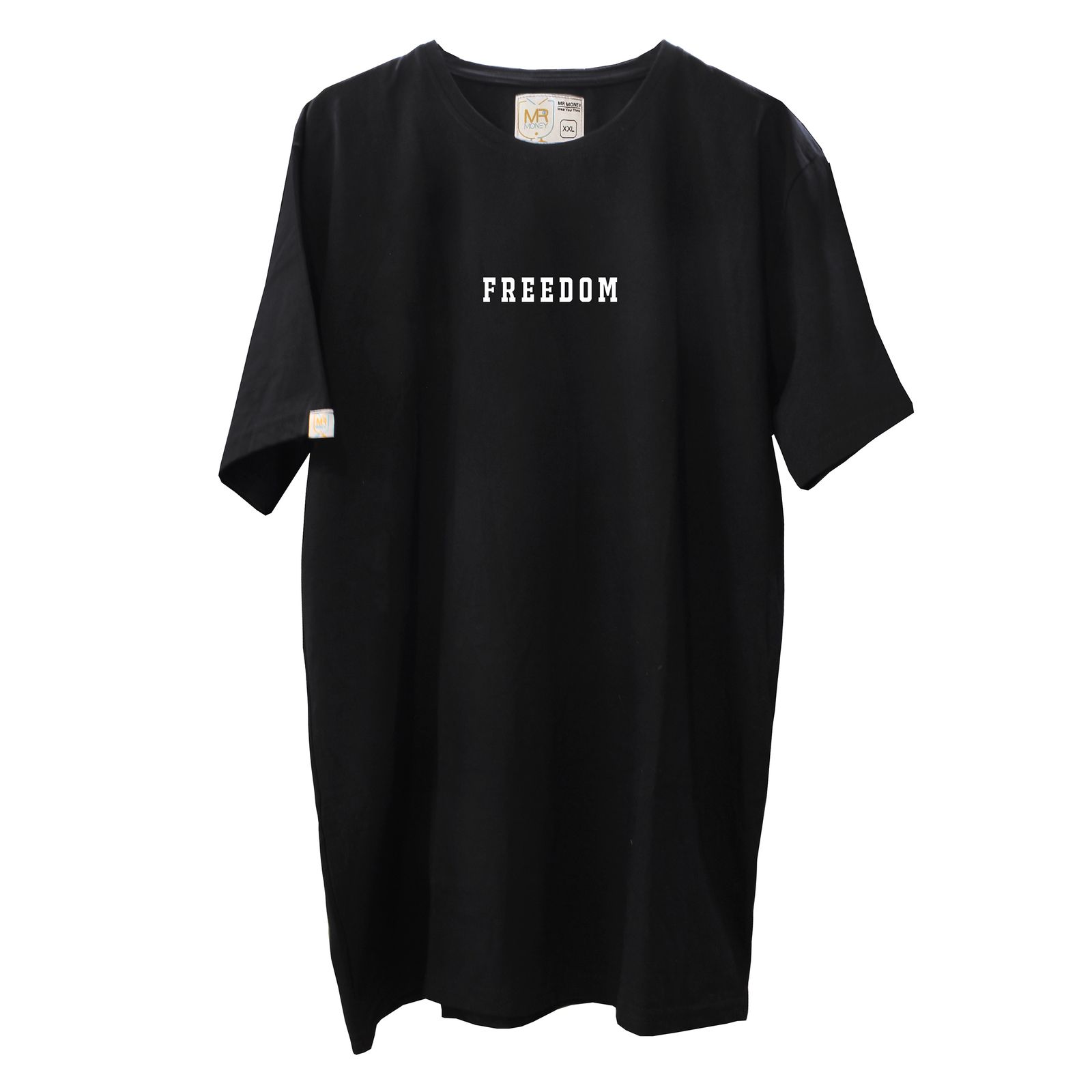 تی شرت اورسایز آستین کوتاه زنانه مسترمانی مدل freedom 2 -  - 1