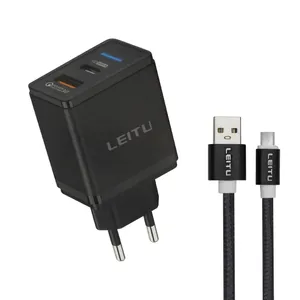 شارژر دیواری 65 وات لیتو مدل LH-21 به همراه کابل تبدیل micro USB