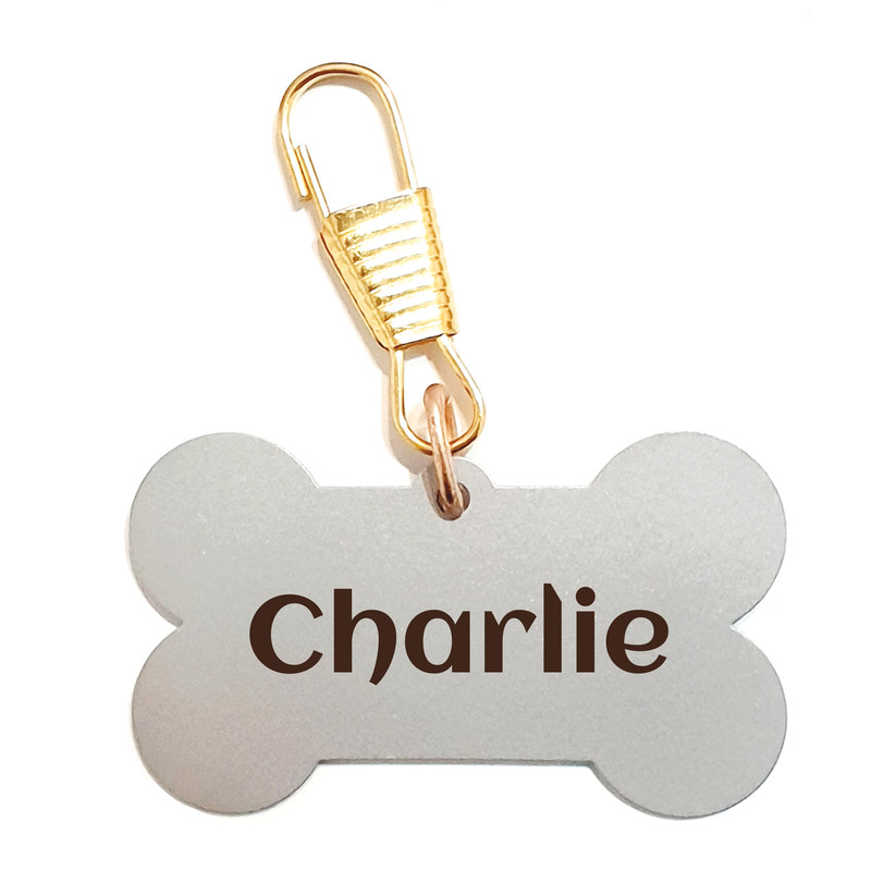 پلاک شناسایی سگ مدل استخوان طرح Charlie