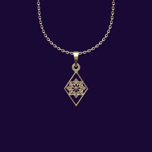 گردنبند طلا 18 عیار زنانه مدوپد مدل هندسی کد DD2-1-1085