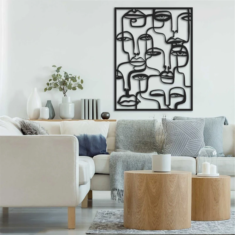 استیکر مدل مینیمال طرح صورت کد T-1006