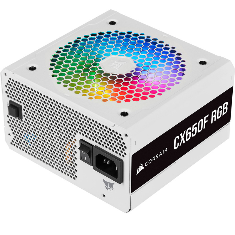منبع تغذیه کامپیوتر کورسیر مدل CX650F RGB WHITE