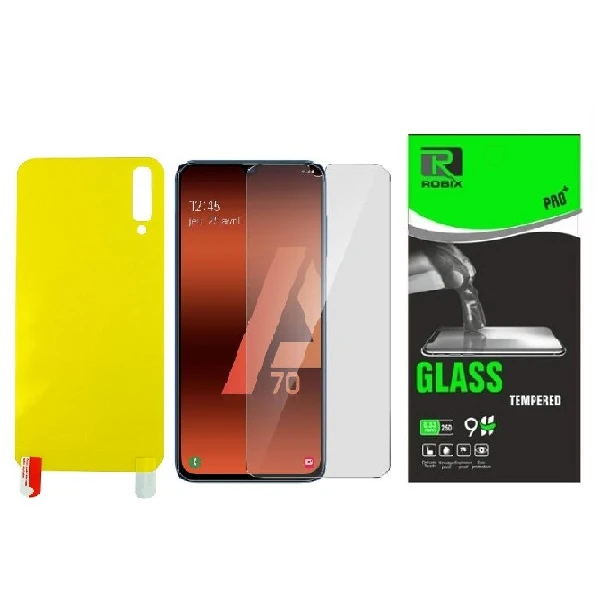 محافظ صفحه نمایش وپشت گوشی روبیکس مدل SA-A70 مناسب برای گوشی موبایل سامسونگ Galaxy A70