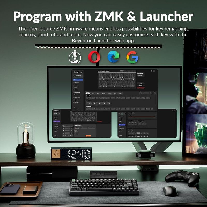 کیبورد ارگونومیک کیکورن مدل Keychron K2 Ultra 8K Keyboard