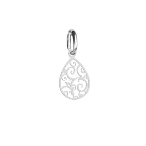 آویز گردنبند نقره هایکا طرح گل مدل n.ha945