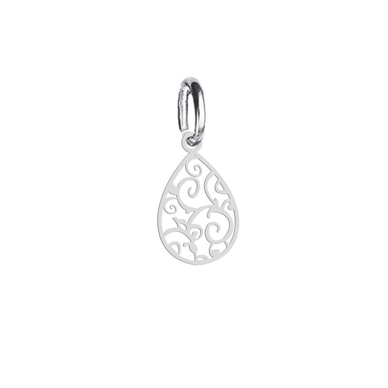 آویز گردنبند نقره هایکا طرح گل مدل n.ha945