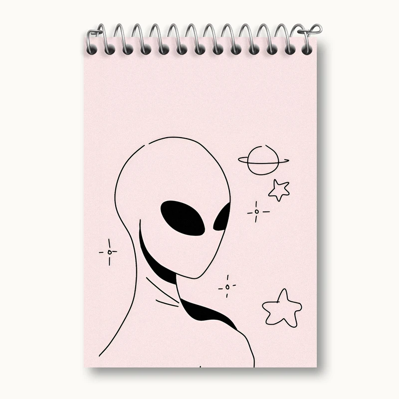 دفتر یادداشت 50 برگ خندالو طرح آدم فضایی کد N2939