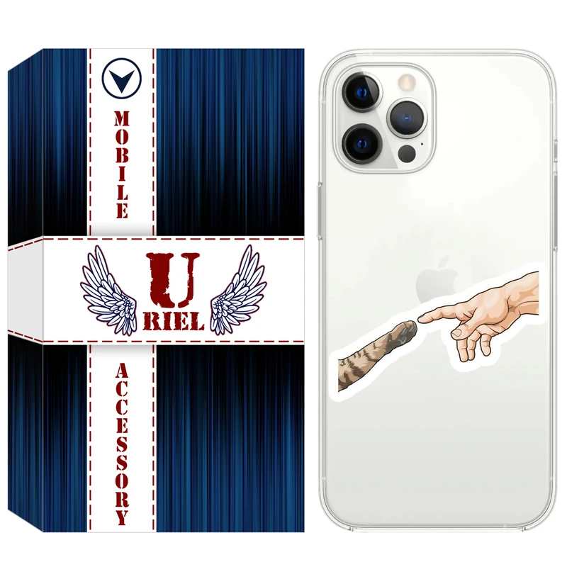 کاور یوریل مدل Clear کد 94 طرح دست گربه مناسب برای گوشی موبایل اپل iPhone 12 Pro Max
