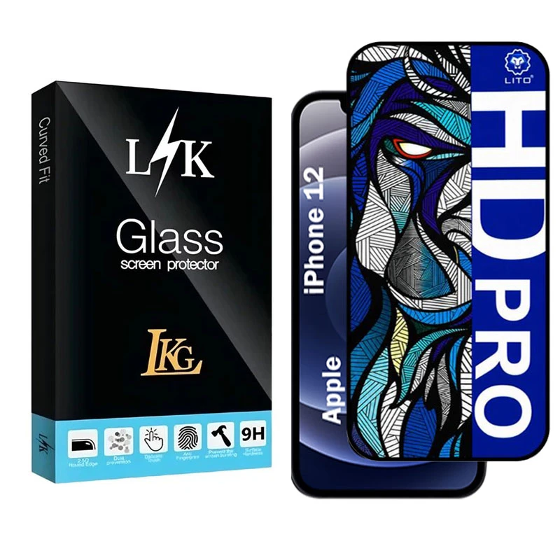 محافظ صفحه نمایش شیشه ای ال کا جی مدل LIHD-LK مناسب برای گوشی موبایل اپل iPhone 12