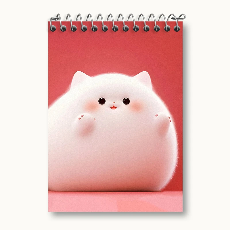 دفتر یادداشت 50 برگ خندالو طرح گربه کیوت کد N4094