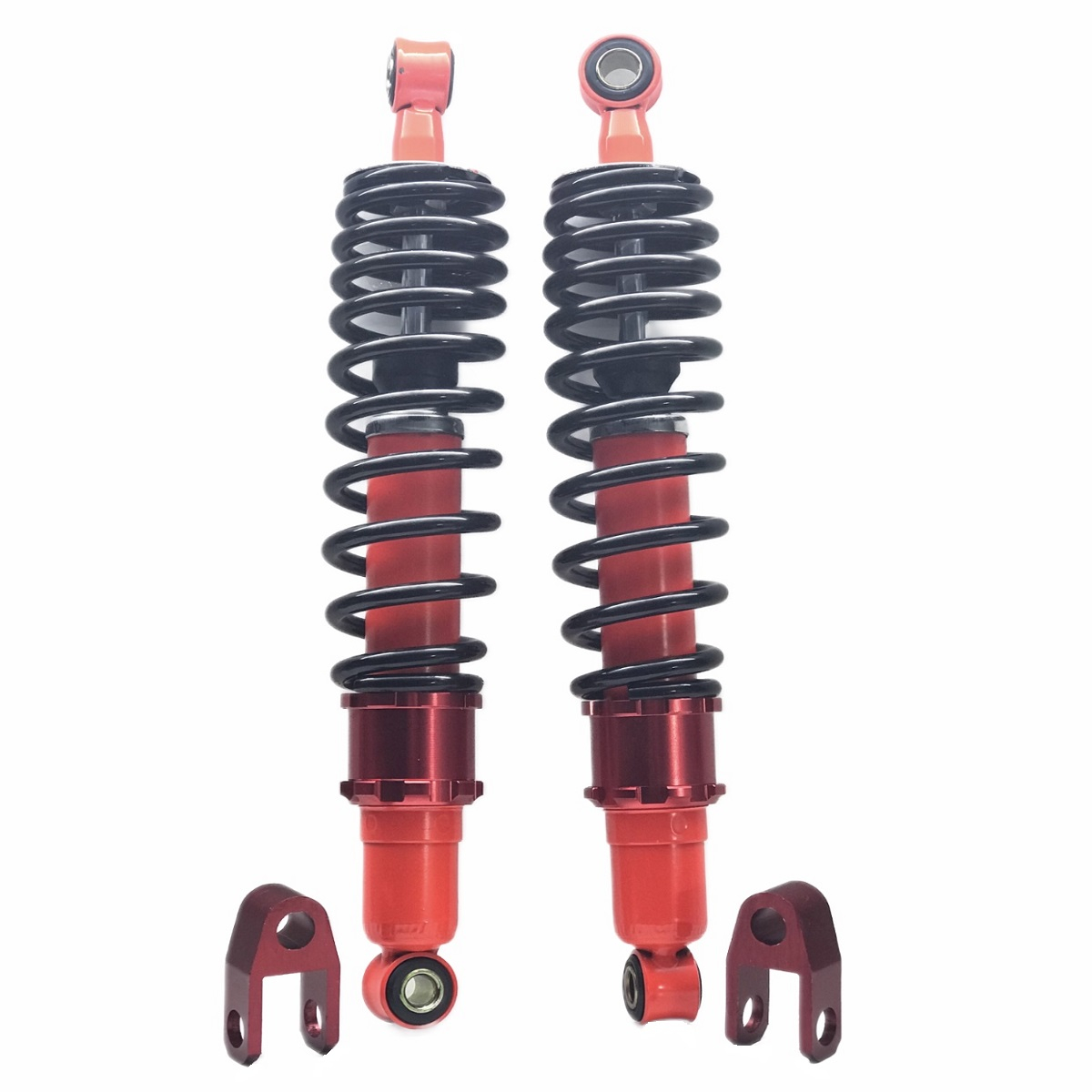 کمک فنر عقب موتور سیکلت فابریک مدل  HKM043 C 125 ORANGE/BLACK به همراه  اسپیسر کمک عقب مجموعه چهار عددی