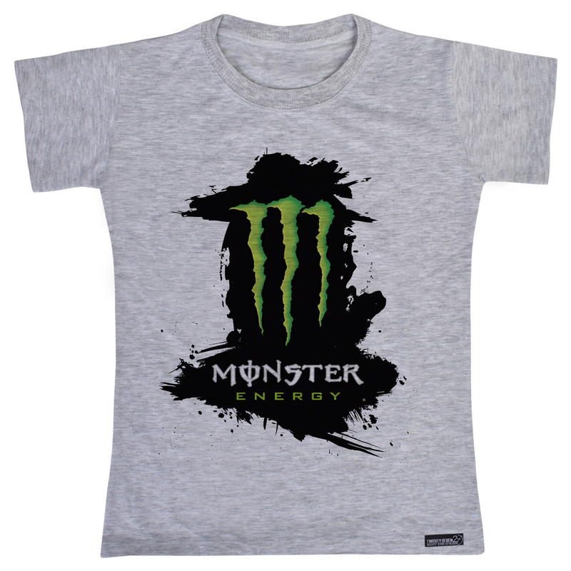 تی شرت آستین کوتاه دخترانه 27 مدل MH877 Monster Energy
