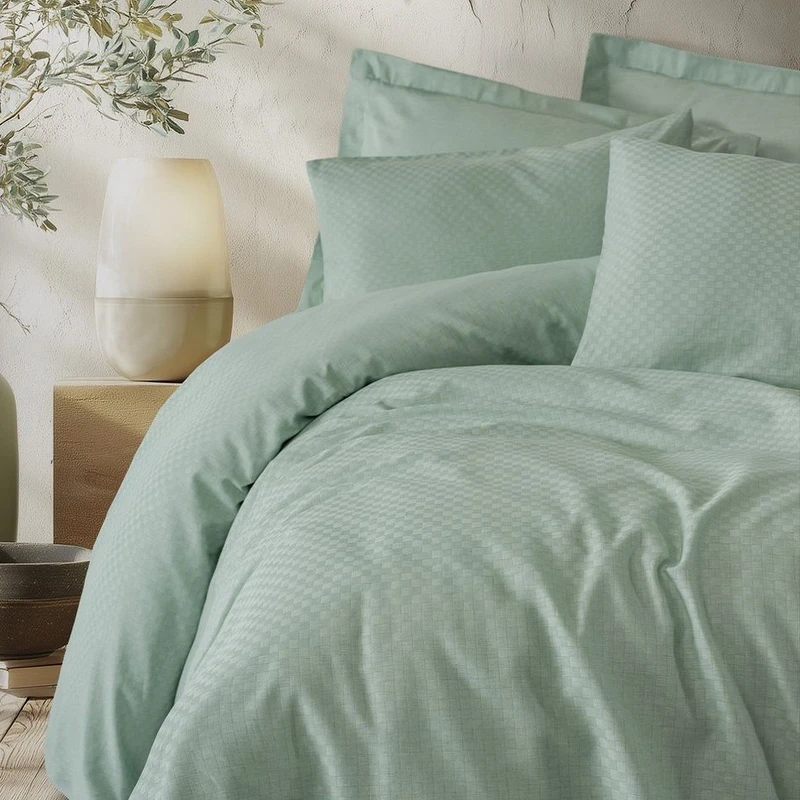 سرویس ملحفه 1 نفر 3 تکه کاتن باکس مدل Plaid Adacayi T.K