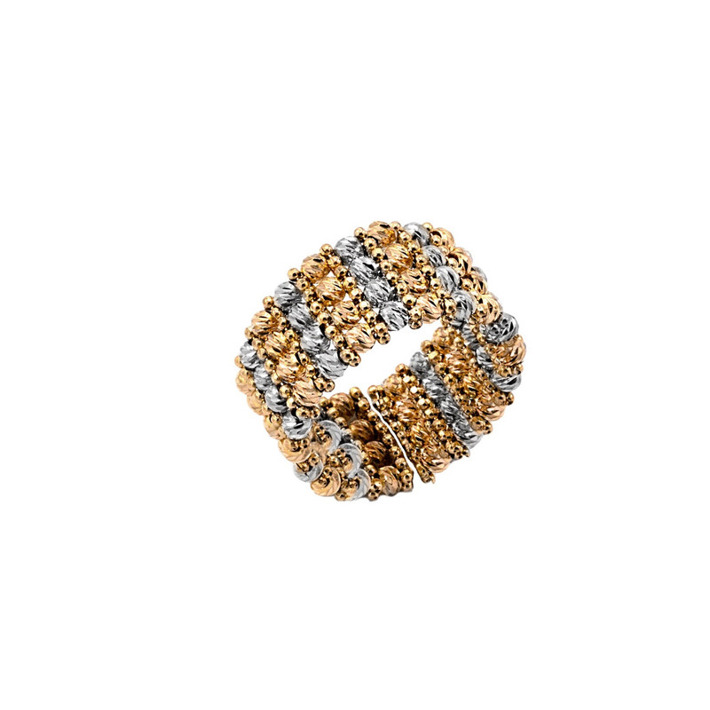 انگشتر طلا 18 عیار زنانه الی گالری مدل چهار لاین البرناردو سایز 57