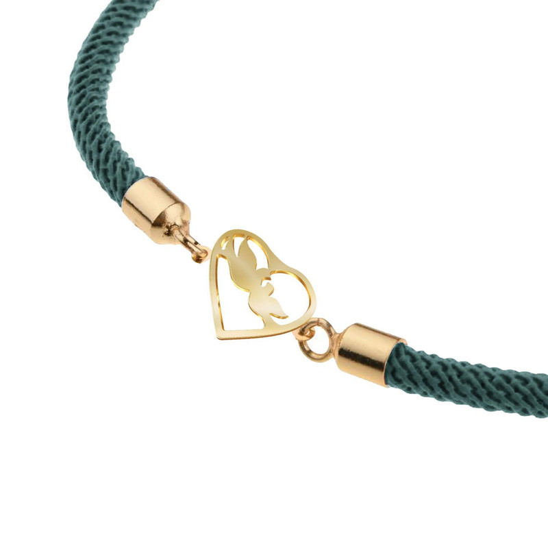 دستبند طلا 18 عیار زنانه مدوپد مدل کبوتر عاشق کد D16-10453