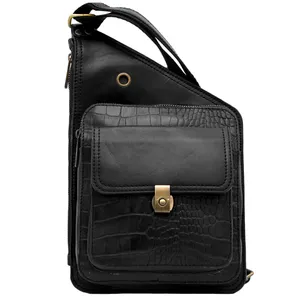 کیف کراس بادی مردانه مدل چرم طبیعی کد MRS118B