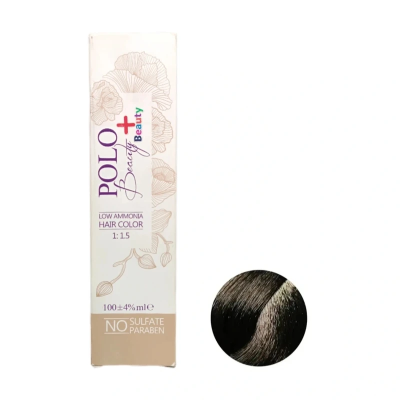 رنگ مو پلو بیوتی شماره 5.1 مدل پلاس بیوتی حجم‌ 100میلی لیتر رنگ قهوه‌ای دودی روشن