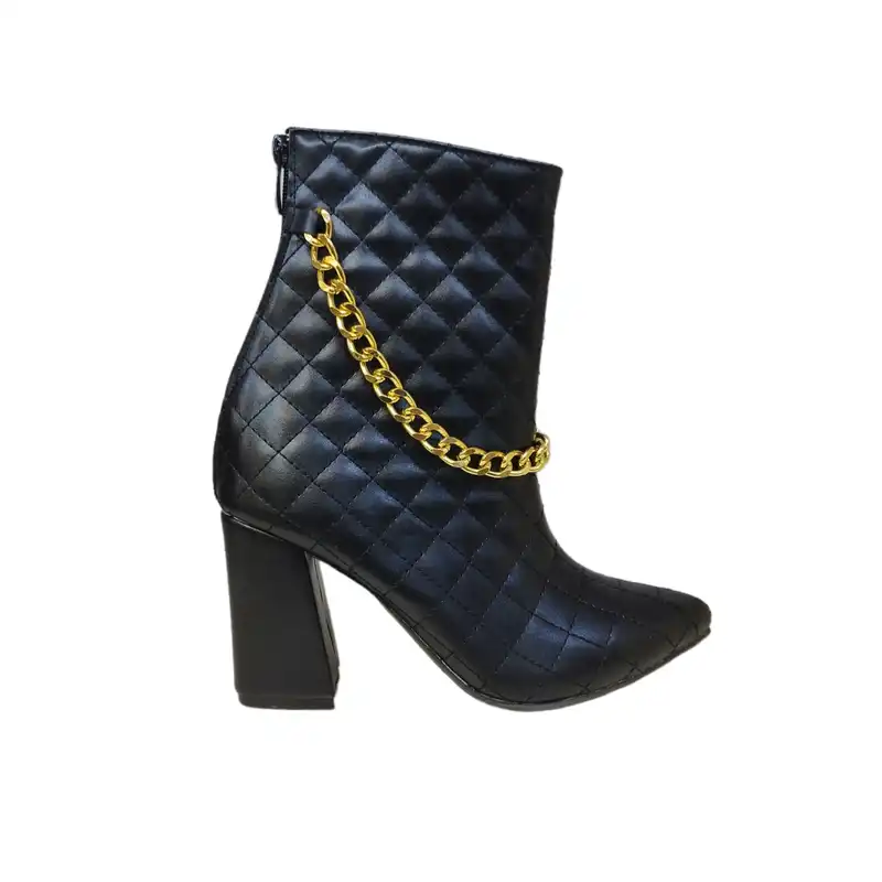 نیم بوت زنانه مدل زنجیر025 بیاله رنگ مشکی