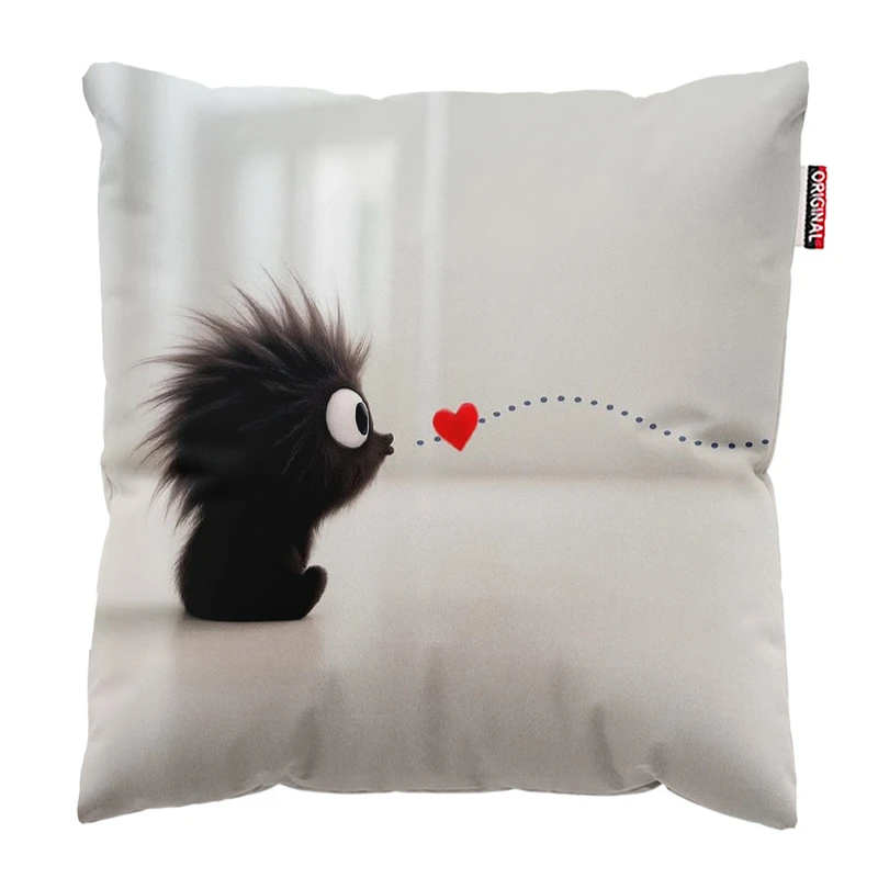 کوسن پاد آفرین مدل پیشی کوچولوی عاشق کد 191 سایز 30*30 سانتی متر