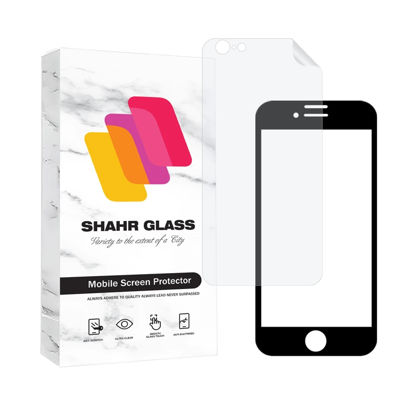 محافظ صفحه نمایش سرامیک شفاف شهر گلس مدل CERAMINANOSH مناسب برای گوشی موبایل اپل iPhone 6s Plus / 6 Plus  به همراه محافظ پشت گوشی