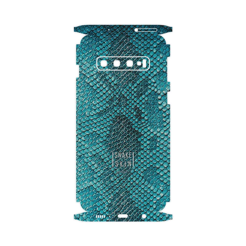 برچسب پوششی ماهوت مدل Blue Snake Skin-FullSkin مناسب برای گوشی موبایل سامسونگ Galaxy S10